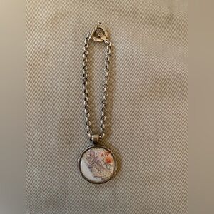 California state map poppy charm bracelet